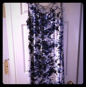 Splash print maxi dress